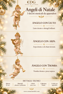 EDG Enzo De Gasperi | Addobbo Angelo Natalizio - 3 Decori