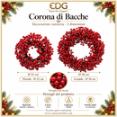 EDG Enzo De Gasperi | Corona Bacche Natalizia - 2 Dimensioni