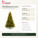 Fiori di Lena | Albero di Natale Courmayeur Slim con LED – 3 Altezze