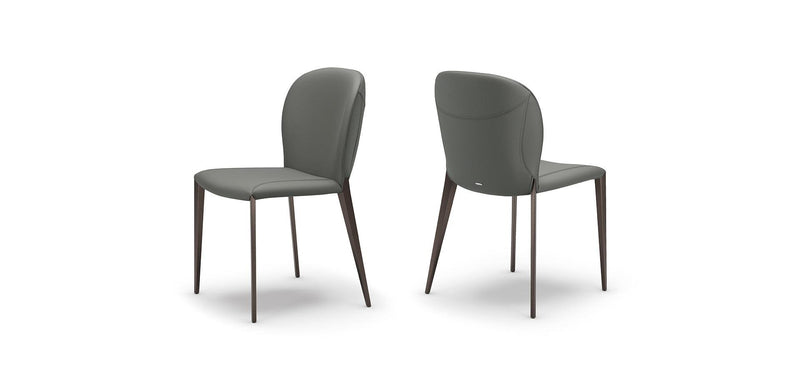 Set 2 pz. Sedia Struttura Metallo Seduta ecopelle Nancy ML Cattelan Italia