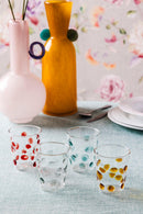 Set Bicchieri 4 pz. Dots in vetro con decoro Galbiati