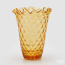 EDG Enzo De Gasperi Vaso Drappo Alveare grande amber