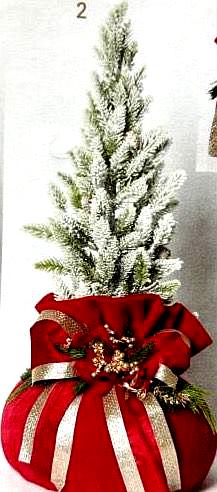 Fiori di Lena | Alberello con base in velluto e decorazioni Natale 2025