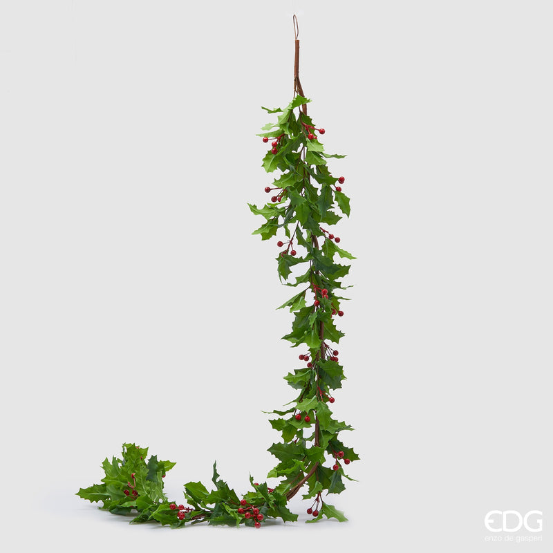 Enzo De Gasperi Festone Agrifoglio con bacche Natale 2025