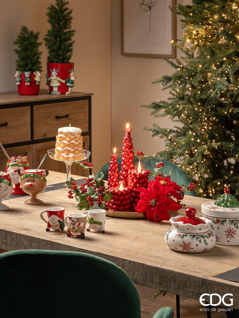 EDG Enzo De Gasperi Albero di Natale Pino Argentato H 180 cm con Luci 3000 MiniLED con telecomando