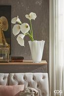 EDG Enzo De Gasperi Vaso Drappo Bianco in vetro