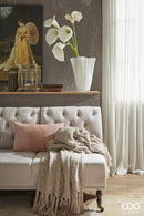 EDG Enzo De Gasperi Vaso Drappo Bianco in vetro