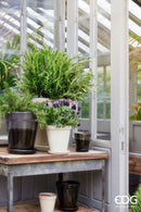 Vaso Svasato Glaze smaltato Mulicolor con sottovaso EDG Enzo De Gasperi