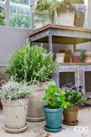 Vaso Svasato Glaze smaltato Mulicolor con sottovaso EDG Enzo De Gasperi