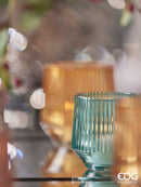 Portacandela  in vetro Righe Svasato EDG Enzo De Gasperi