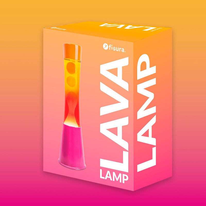 Lampada da Tavolo Lava Tower sfumata Rosa e Arancione Fisura
