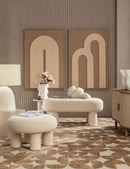 L'Oca Nera Pouf in tessuto bouclet