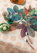 Dettaglio L'Oca Nera Flora Pois Tovaglia Da Tavola Antimacchia Idrorepellente