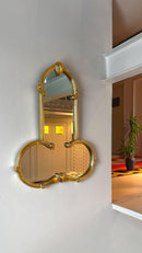 Seletti Specchio con cornice oro Liberty Man