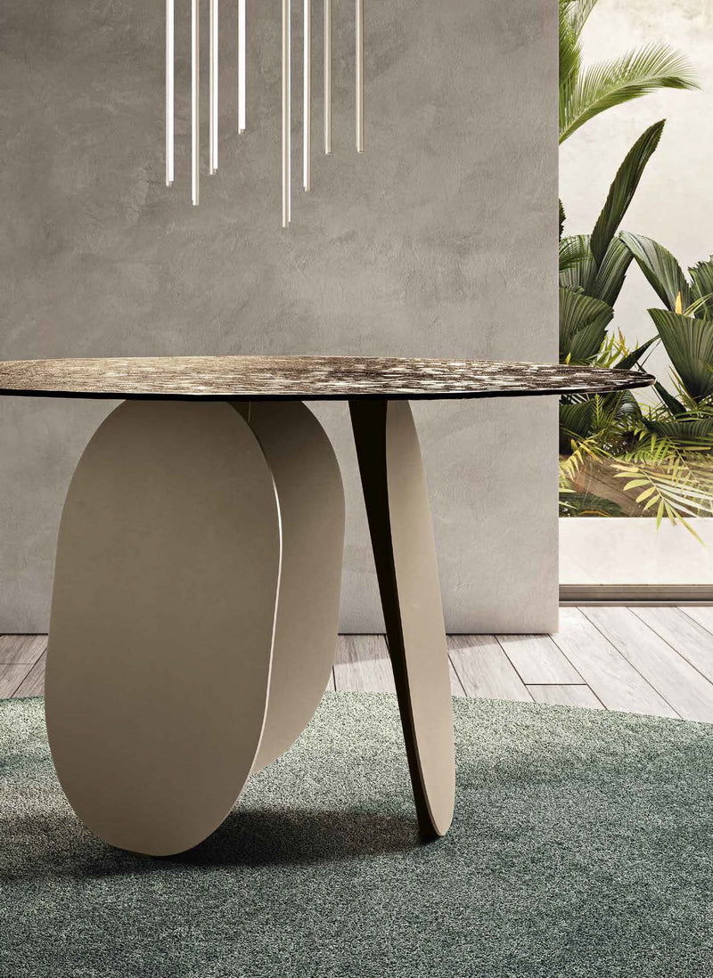 Capodarte | Tavolo Maya fisso tondo  Disponibile Ø 120 cm e Ø 140 cm