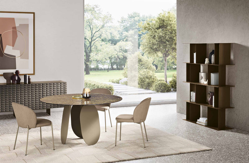 Capodarte | Tavolo Maya fisso tondo  Disponibile Ø 120 cm e Ø 140 cm