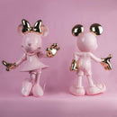 Scultura Pop Minnie Welcome Pastello e oro H 31 cm. Leblon Delienne