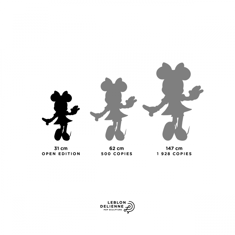 Scultura Pop Minnie Welcome Pastello e oro H 31 cm. Leblon Delienne