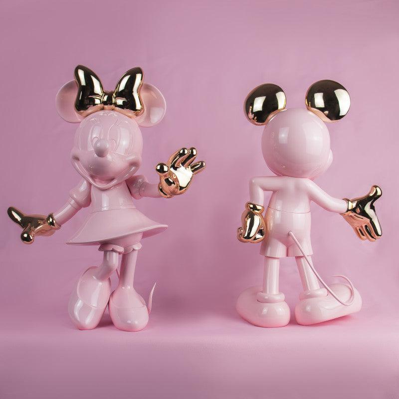 Scultura Pop Minnie Welcome Pastello e oro H 31 cm. Leblon Delienne