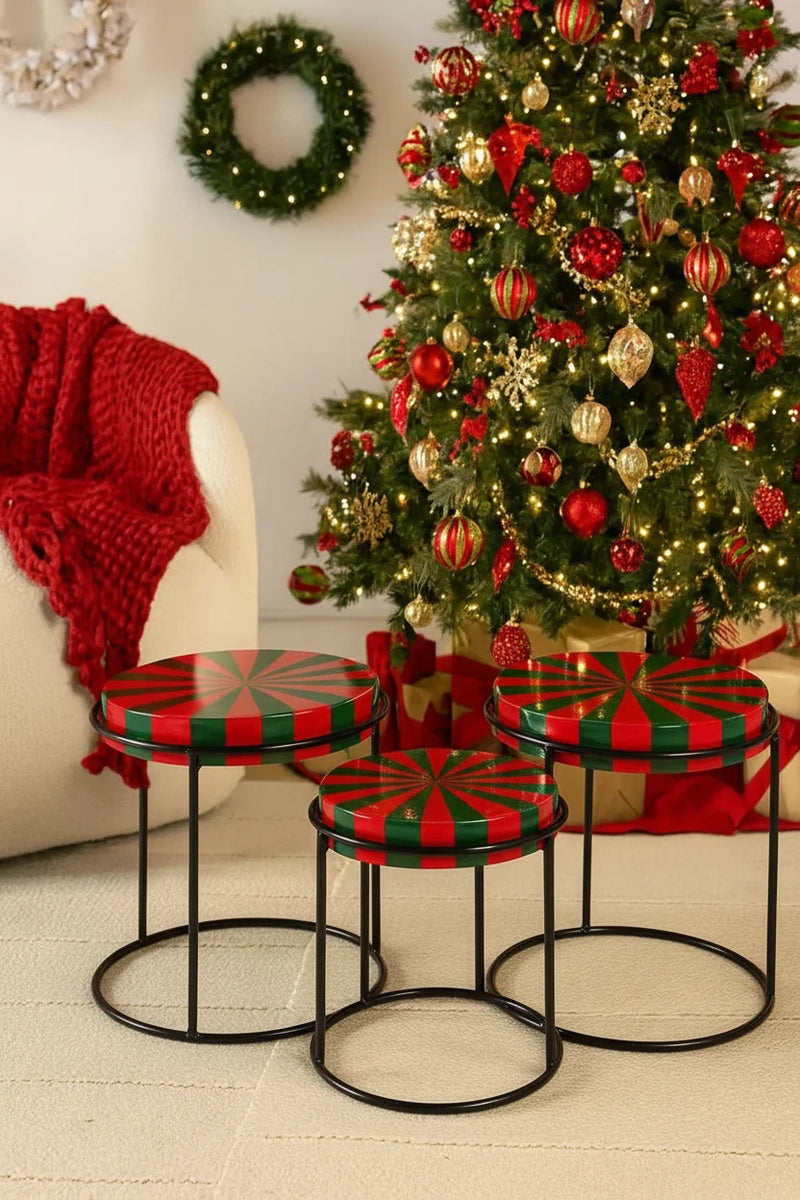 EDG Enzo De Gasperi | Tavolo rotondo bicolore decorativo Natale 2025