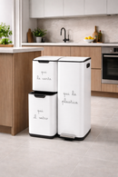 Simple Day | Pattumiera Raccolta Differenziata 3 Scomparti – Carta, Plastica, Vetro