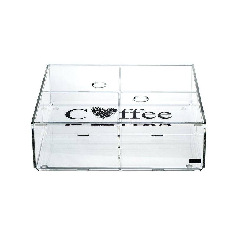 Scatola Porta Caffè Break trasparente con coperchio Vesta