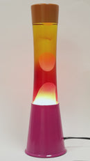 Lampada da Tavolo Lava Tower sfumata Rosa e Arancione Fisura