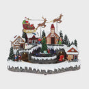 Timstor | Villaggio Natalizio animato con slitta di Babbo Natale - Natale 2025