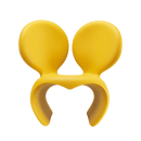 Poltrona Polietilene Don't F**K With The Mouse Giallo QEEBOO