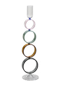 Galbiati Milano Portacandela Rings con anelli in vetro borosilicato colorati