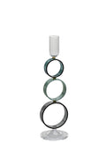 Galbiati Milano Portacandela Rings con anelli in vetro borosilicato colorati