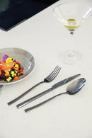 Sambonet Servizio tavola 24 Posate Monoblocco Rock PVD mirror Black foto espositiva