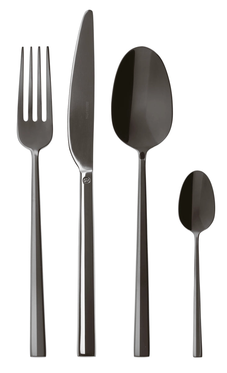 Sambonet Servizio tavola 24 Posate Monoblocco Rock PVD mirror Black