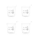 Simple Day | Set 4 Bicchierini Espresso “Ci vuole un Caffè” in Vetro Borosilicato