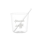 Simple Day | Set 4 Bicchierini Espresso “Pausa Caffè” in Vetro Borosilicato
