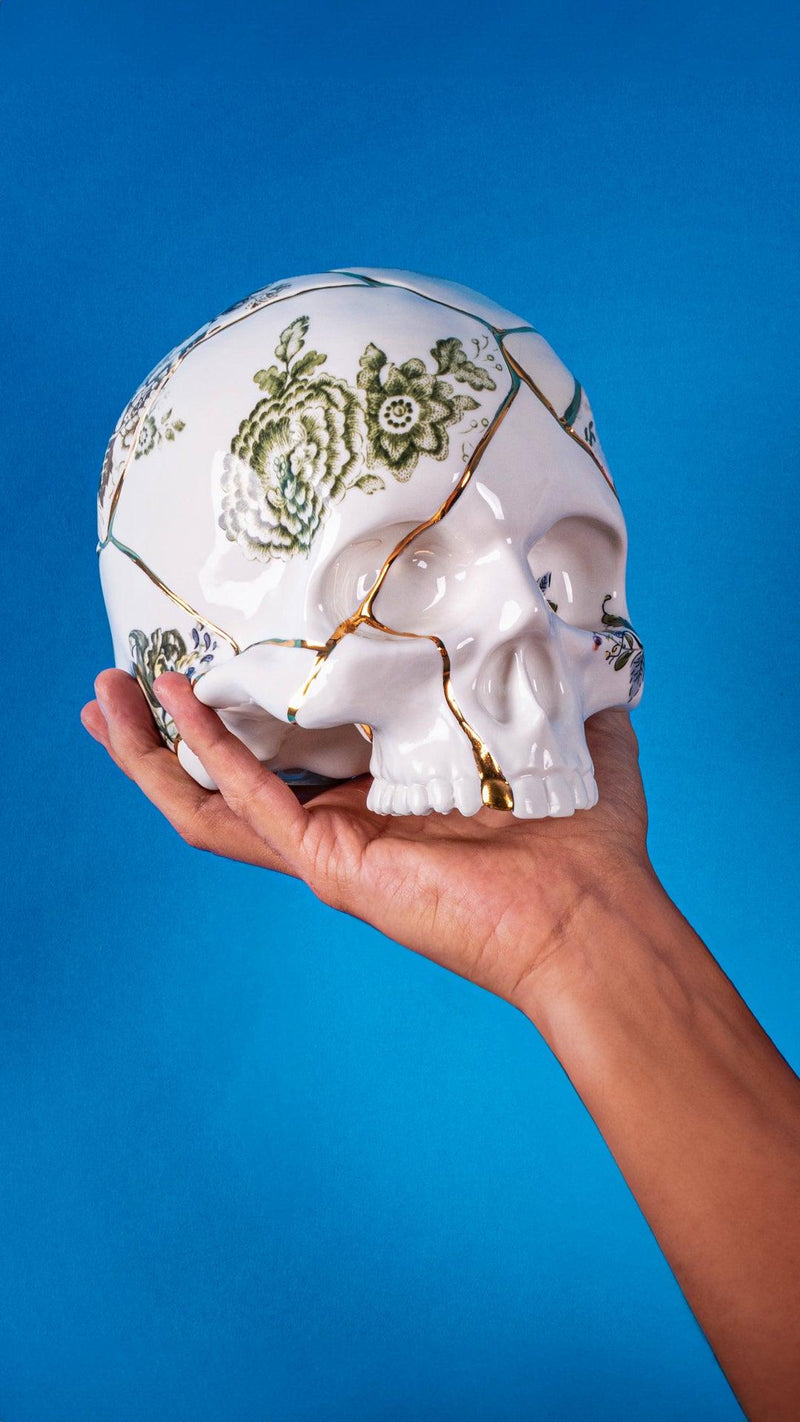 Teschio in Porcellana Kintsugi Skull Seletti
