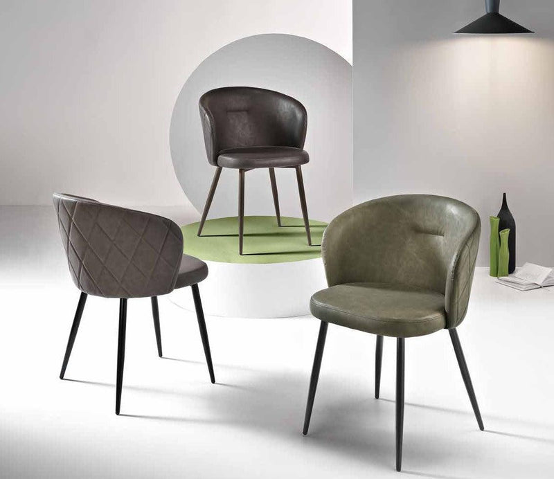 Ikone Casa Set Sedie Slang in Ecopelle Soft Touch