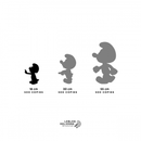 Scultura Pop Puffo Jokey Brain Sunrise H 18 cm. Leblon Delienne