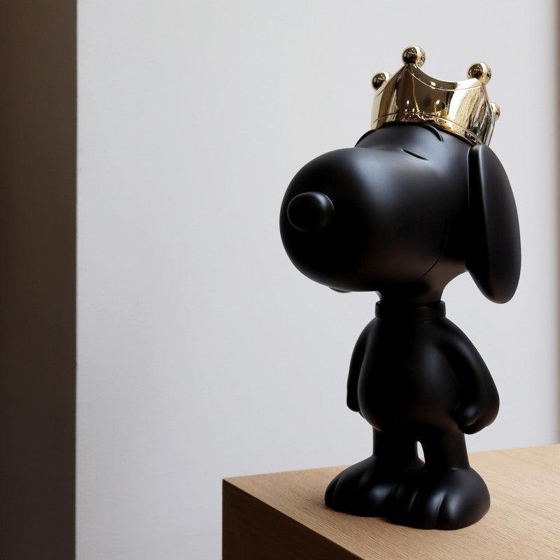 Scultura Pop Snoopy Corona Oro H 31 cm. Leblon Delienne