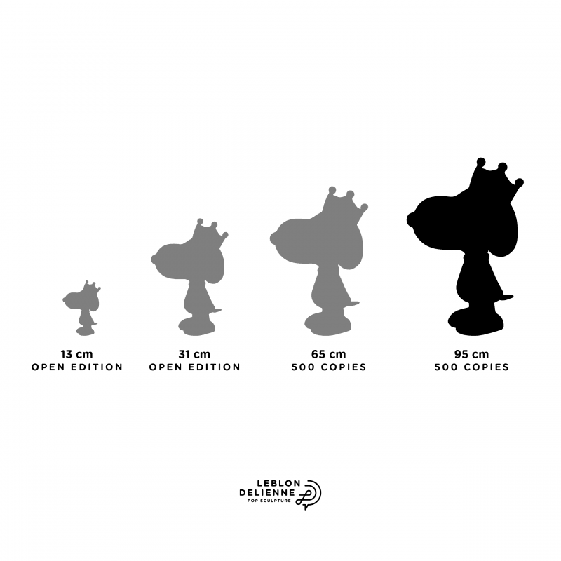 Scultura Pop Snoopy Corona Oro H 31 cm. Leblon Delienne