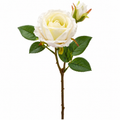 EDG Enzo De Gasperi | Rosa Artificiale con Bocciolo e Foglie – 4 Colori