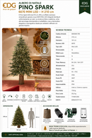 EDG Enzo De Gasperi | Albero di Natale Pino Spark - 6670 Led H 210 cm