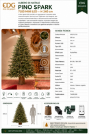 EDG Enzo De Gasperi | Albero di Natale Pino Spark con 7200 Led H 240 cm