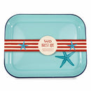 vassoio in latta smaltata con packaging