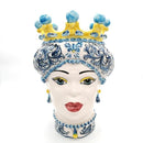 Testa di Moro Floreale Blu e Gialla Verus Caltagirone