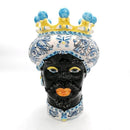 Testa di Moro Floreale Blu e Gialla Verus Caltagirone