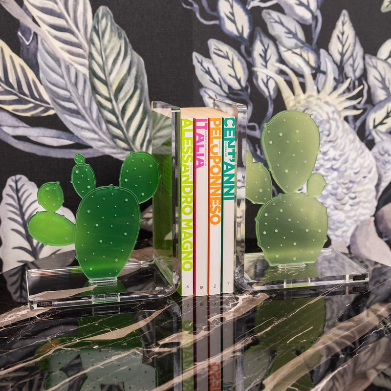 Reggilibri Cristallo Acrilico Cactus Vesta