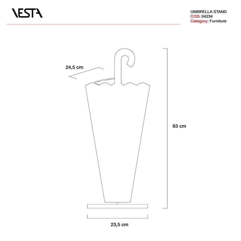 Vesta Home Portaombrelli Cristallo Acrilico Decor