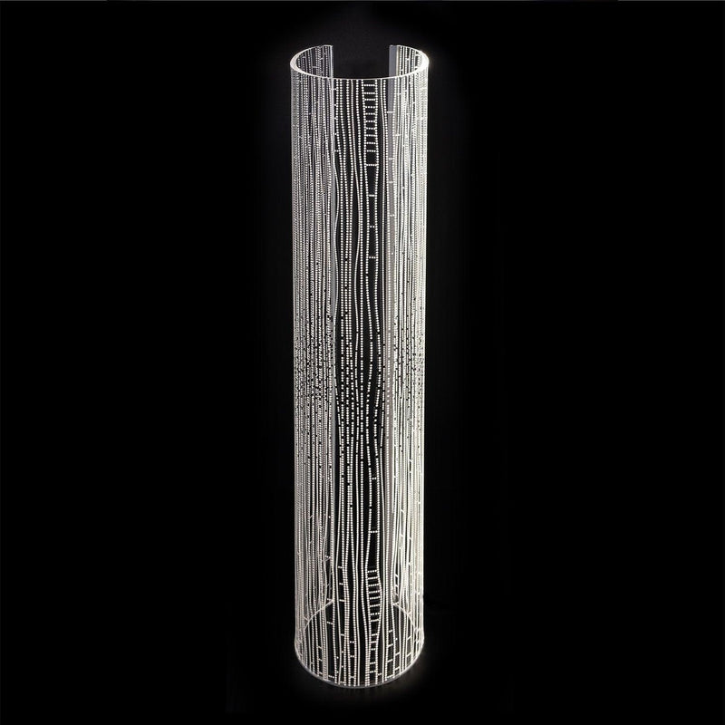 Lampada Da Terra Wave H 120 cm in Cristallo Acrilico Vesta