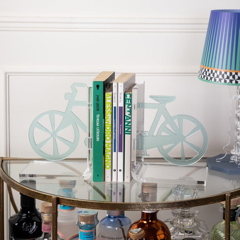 Reggilibri Cristallo Acrilico Bicicletta Vesta